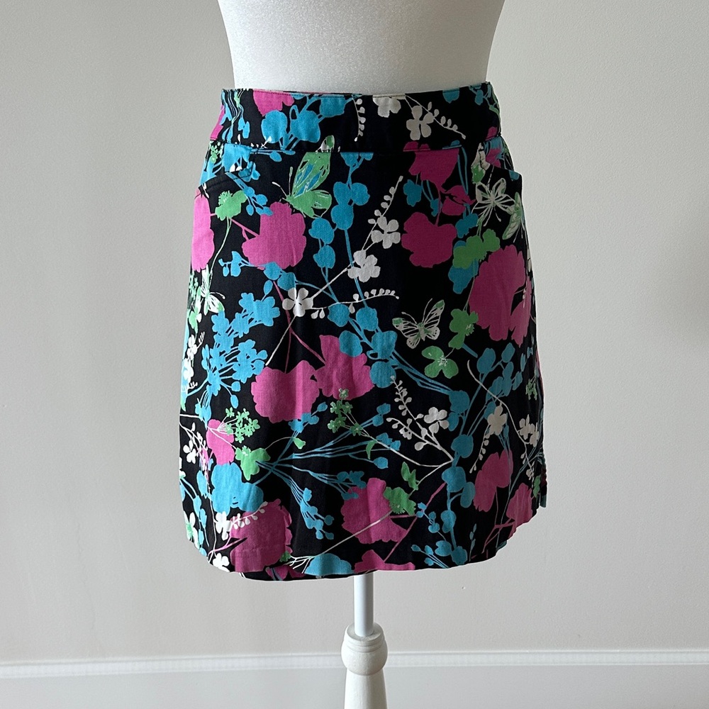 Lady Hagen Black Floral Mini Golf Skort